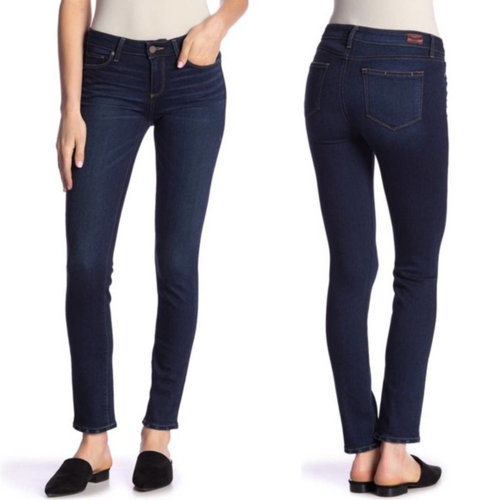EUC PAIGE Skyline Skinny Dark Denim Jeans size 26 - Picture 1 of 5